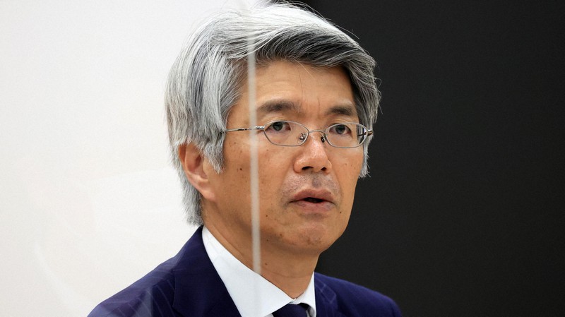 システム障害についての質問に答えるみずほ銀行の藤原弘治頭取=東京都千代田区で2021年3月12日、梅村直承撮影