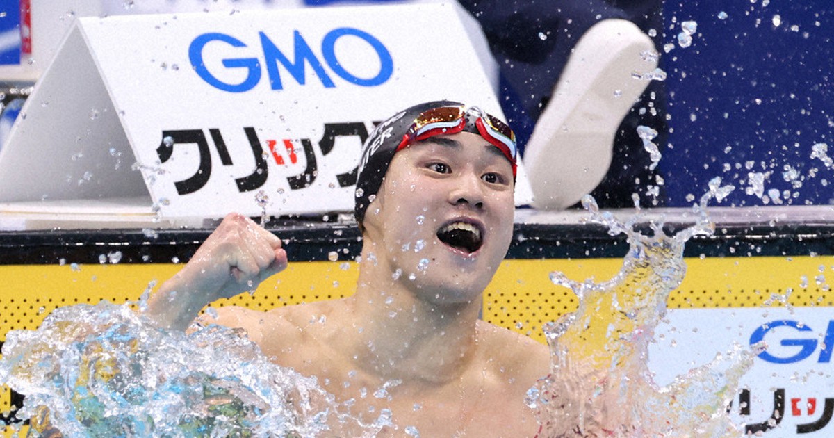 競泳 日本選手権 20歳佐藤、世界新見えた 男子200平、日本新V