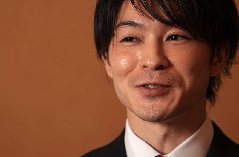 体操の内村航平選手=東京都品川区で2021年3月17日、梅村直承撮影