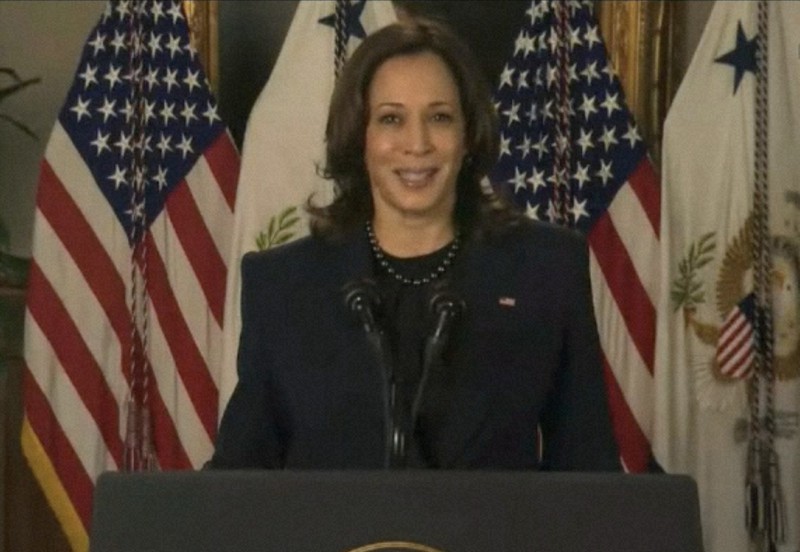 米国ではハリス氏が副大統領となり、初の女性大統領誕生が早くも期待されている=2021年3月16日、国連のウェブTVから
