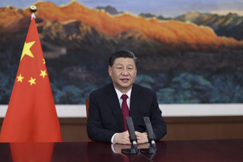 中国の習近平国家主席=北京で2021年4月20日、新華社AP