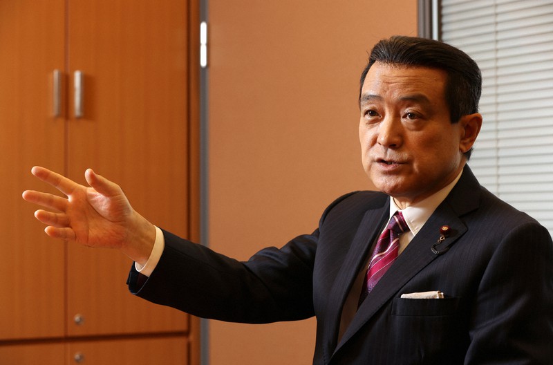 江田憲司氏=佐々木順一撮影