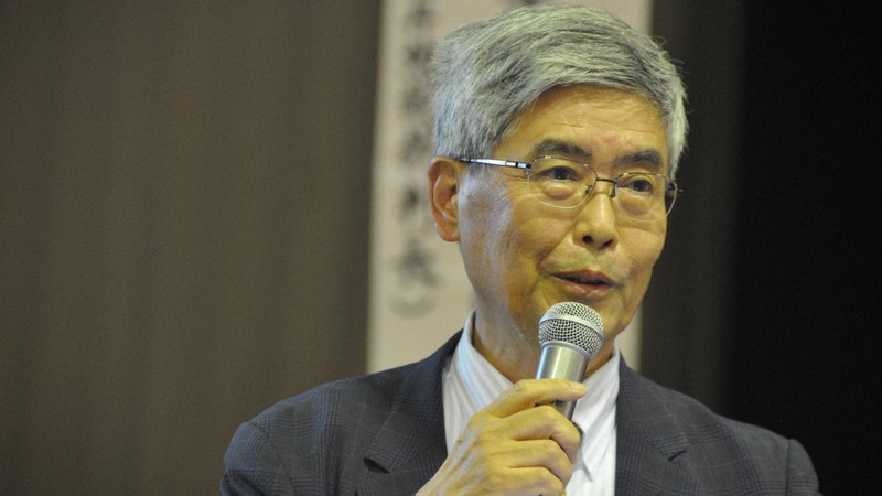 原発について全国で講演する樋口英明さん=京都府与謝野町で2019年10月5日、塩田敏夫撮影