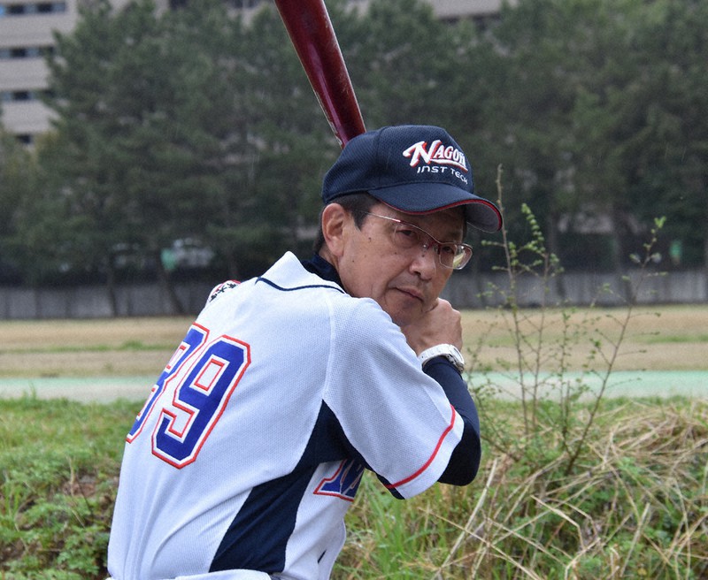 大学野球デビューを果たした名古屋工業大の加藤文彦さん=名古屋市千種区で4月4日