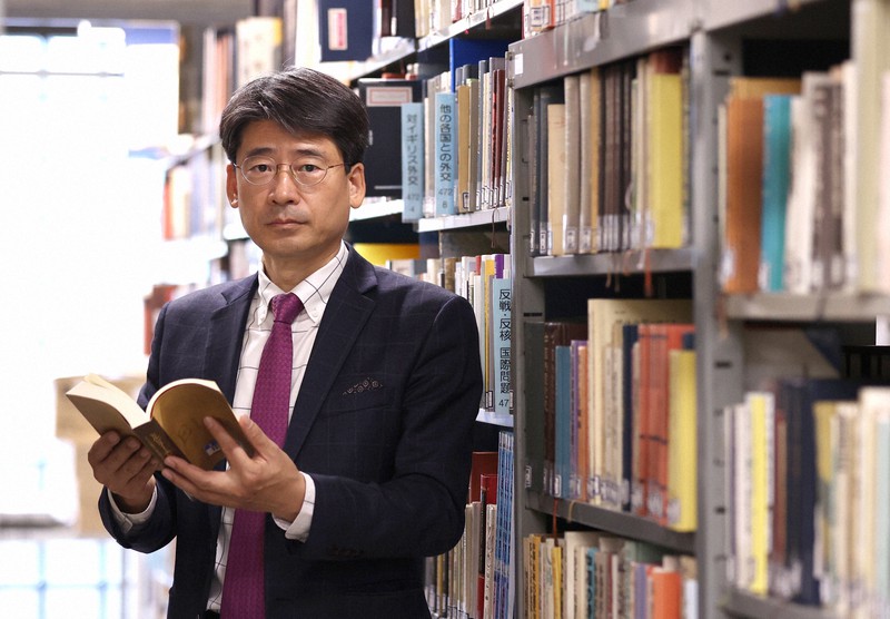 朝鮮日報の李河遠国際部長=東京都千代田区で2021年3月2日、喜屋武真之介撮影