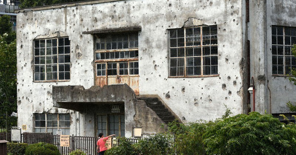 Bullet- and bomb-blasted WWII factory building in Tokyo to open to
