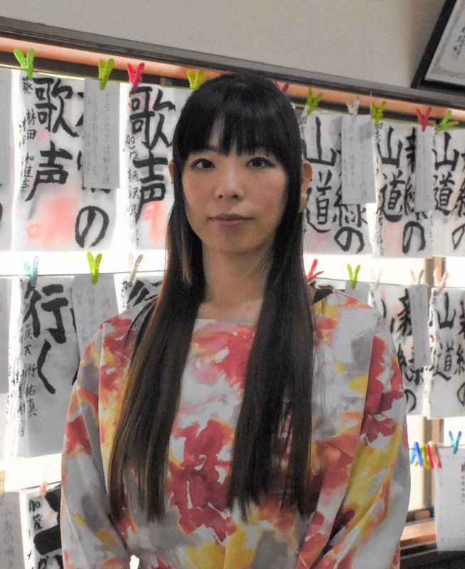 下田彩水さん=新潟県加茂市で2021年4月30日、池田真由香撮影