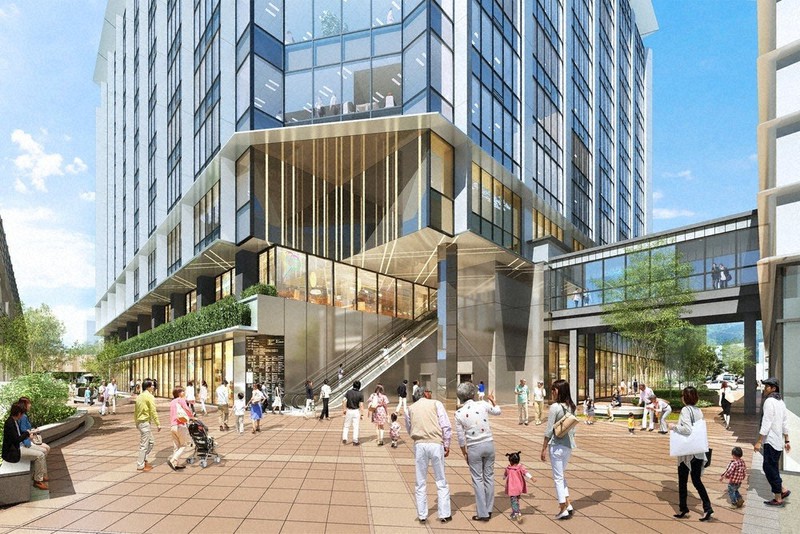 鹿児島中央駅西口再開発 歩行者デッキで直結 商業・オフィス施設など