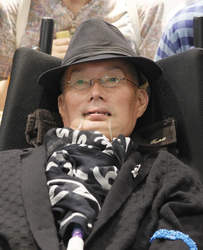 舩後靖彦参院議員=千葉県市川市で2019年9月15日午後4時39分、尾籠章裕撮影