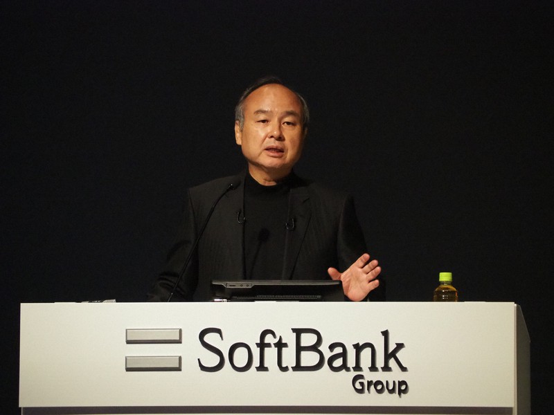 記者会見で質問に答えるソフトバンクグループの孫正義会長兼社長=東京都港区で2021年5月12日午後5時55分、後藤豪撮影