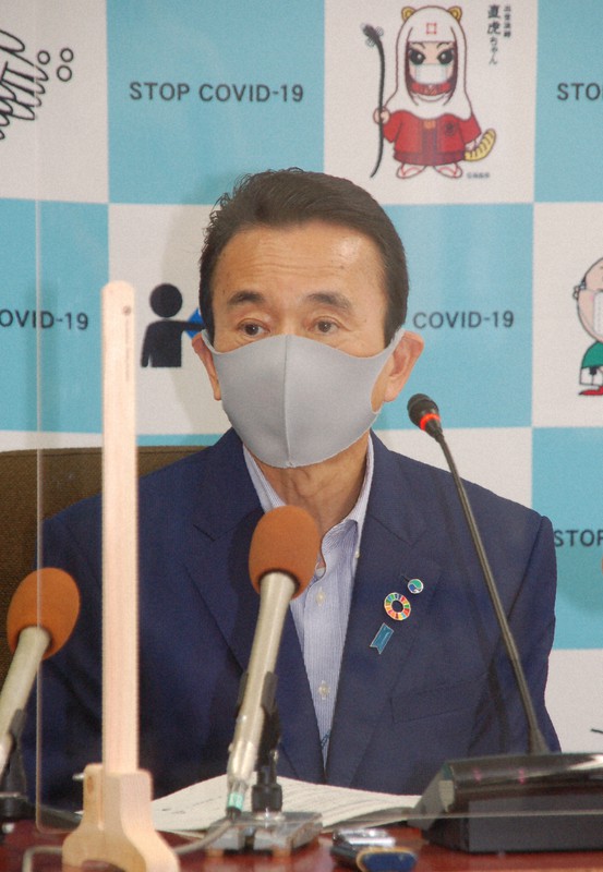 浜松まつりを運営する組織委員会の委員長を務める浜松市の鈴木康友市長=市役所で2021年5月13日午前11時22分、福沢光一撮影