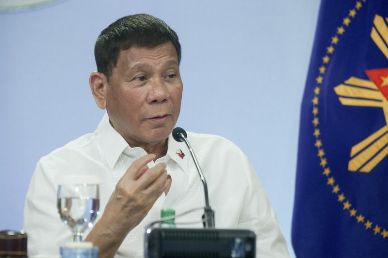 フィリピンのドゥテルテ大統領=マニラで2021年5月5日、AP