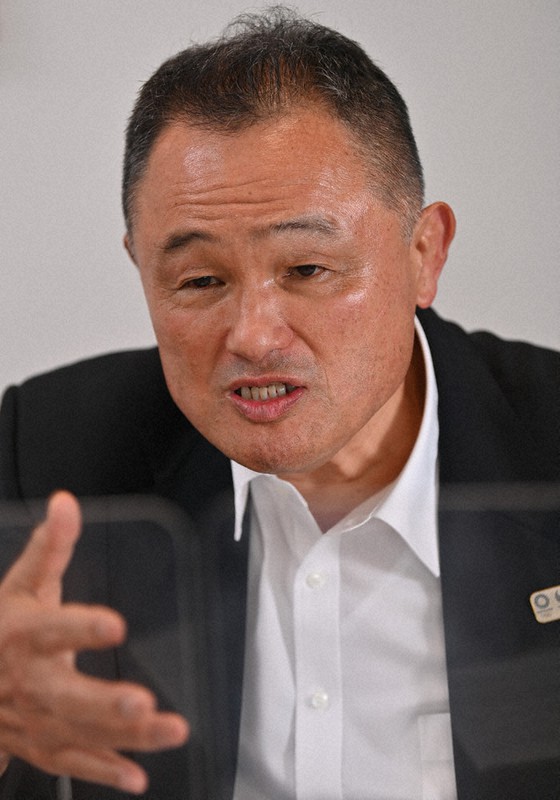 山下泰裕会長=宮間俊樹撮影