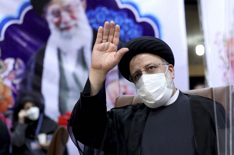 イランのライシ司法府代表=2021年5月15日、AP