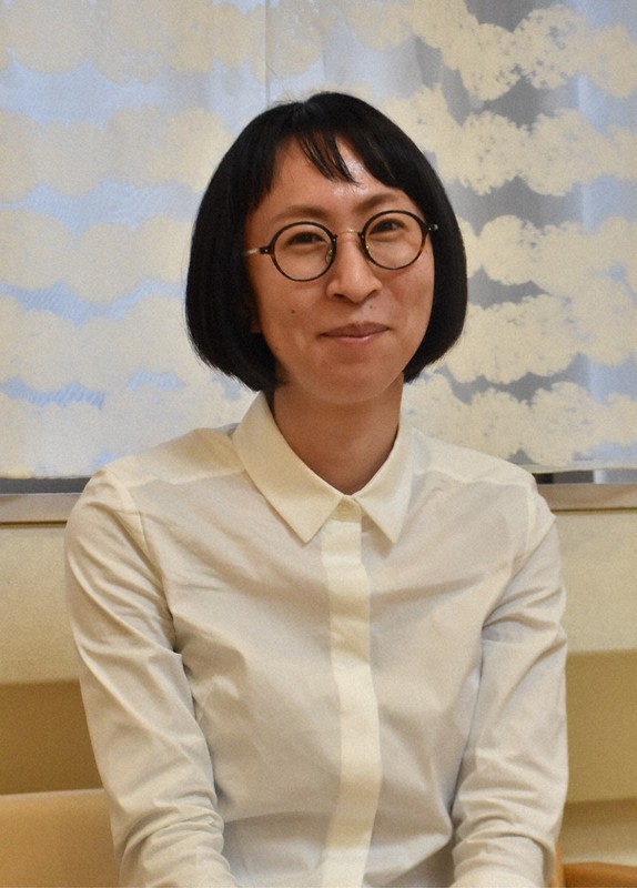岩田祐佳梨さん=茨城県くば市天久保1の筑波メディカルセンター病院で2021年4月26日、韮澤琴音撮影