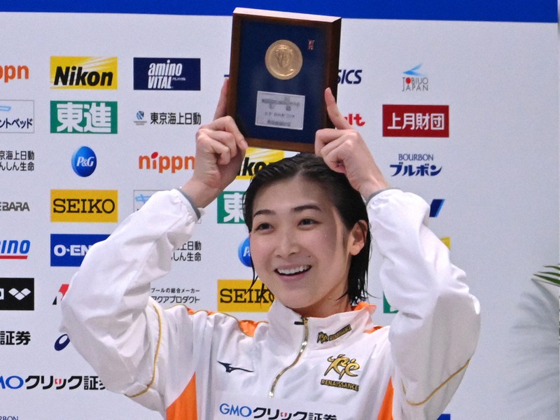闘病生活を経て、東京五輪切符をつかんだ水泳の池江璃花子さん。「奇跡の復活」を果たした池江さんはもちろん、選手の活躍を見たいのだけれど……=東京アクアティクスセンターで2021年4月10日、宮間俊樹撮影