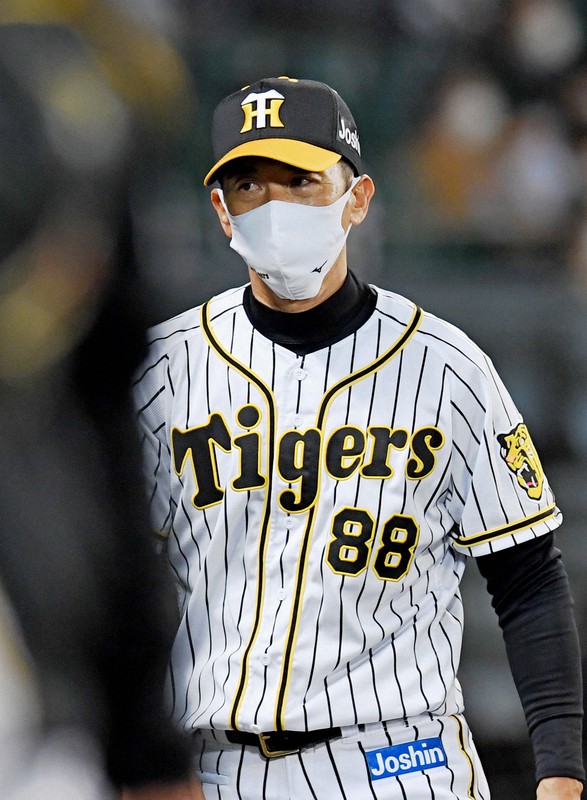 阪神の矢野燿大監督=阪神甲子園球場で2021年4月23日、滝川大貴撮影