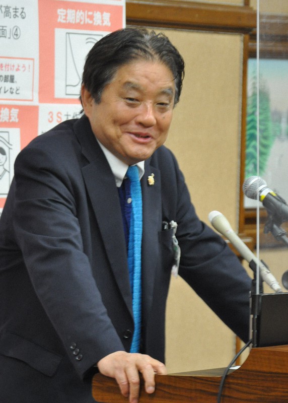 河村たかし市長=名古屋市役所で2021年4月28日、岡正勝撮影