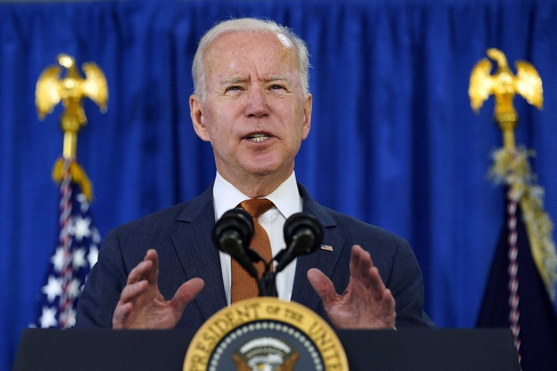 バイデン米大統領=2021年6月4日、AP