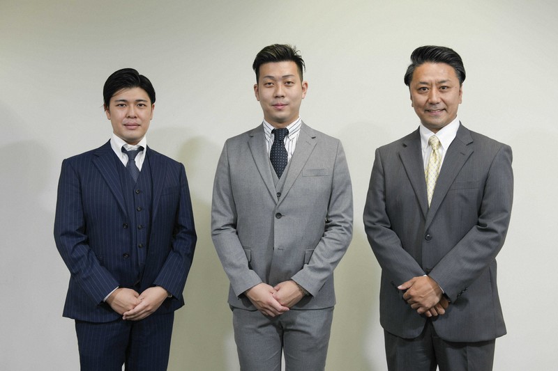 左から大谷廣松、中村児太郎、市川九團次=松竹提供