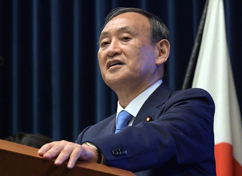 記者会見する菅義偉首相=首相官邸で2021年6月17日午後7時5分、竹内幹撮影