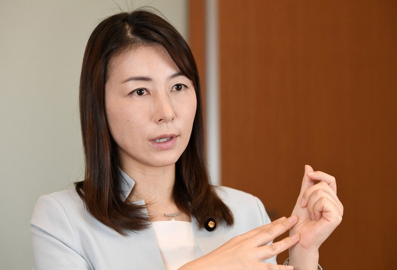 塩村文夏氏=竹内紀臣撮影