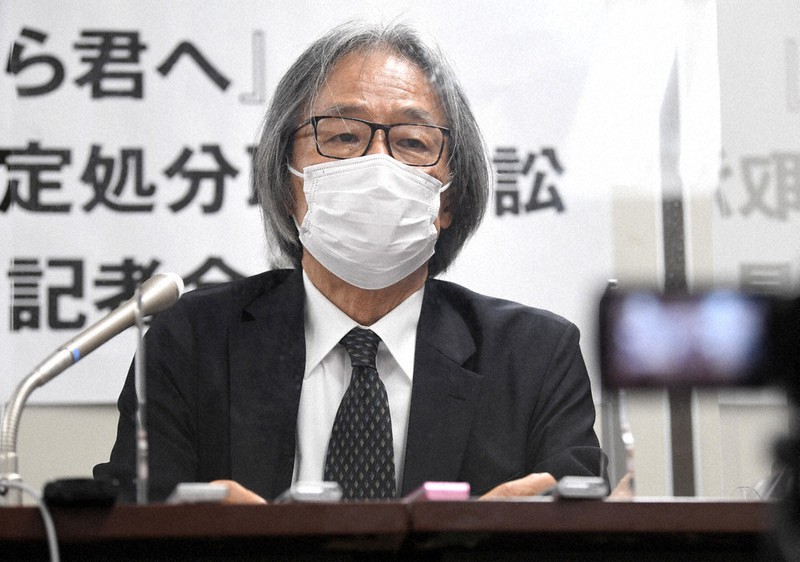 判決を受け、記者会見で思いを語るスターサンズの河村光庸社長=東京・霞が関の司法記者クラブで2021年6月21日、竹内紀臣撮影