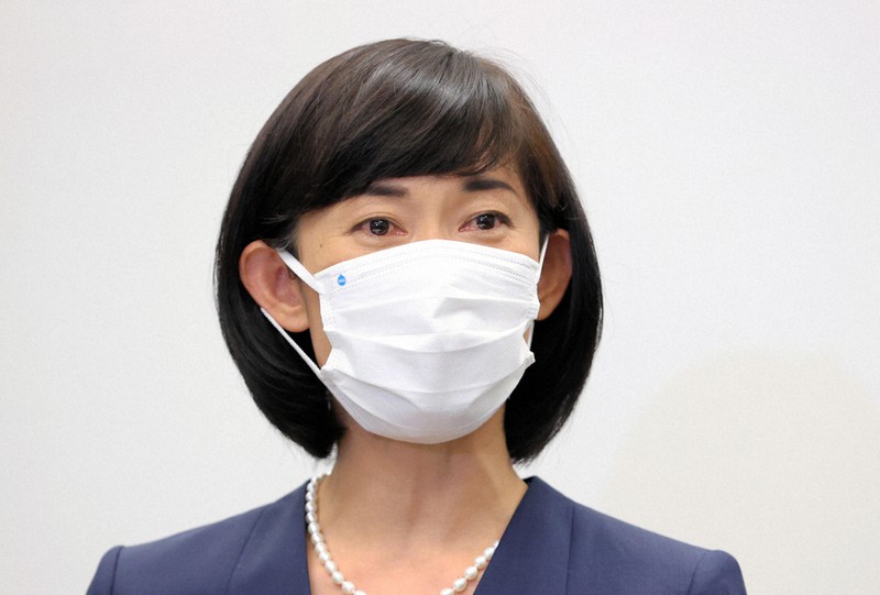 丸川珠代五輪担当相=東京都中央区で2021年4月28日午後8時32分(代表撮影)