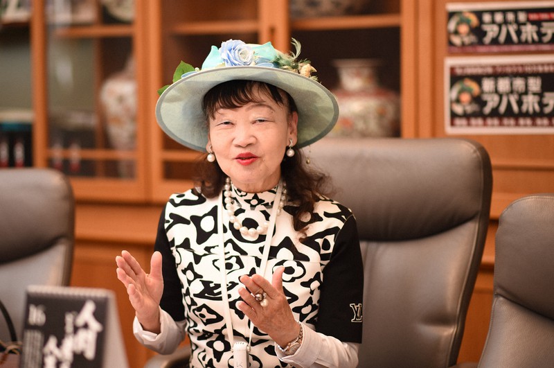 アパホテルの元谷芙美子社長=東京都港区で、丸山博撮影