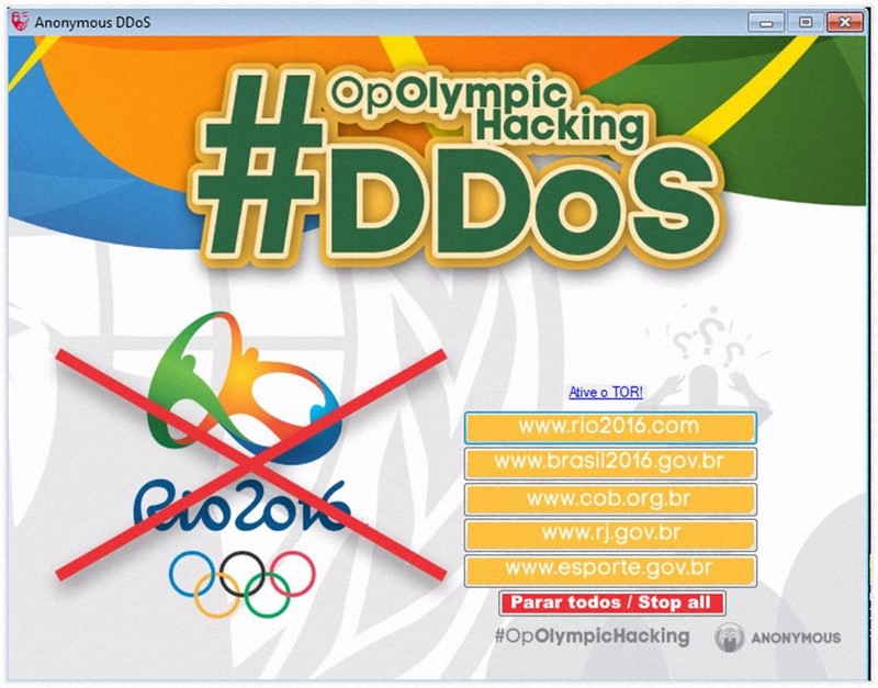 リオデジャネイロ夏季五輪でアノニマスが配布したDDoS攻撃用のツール=トレンドマイクロ提供