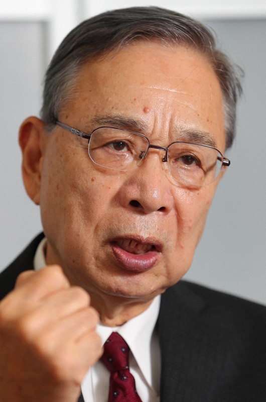 宮本雄二・元中国大使=東京都港区で2017年9月19日、長谷川直亮撮影