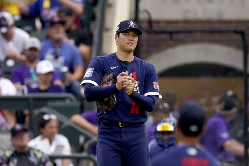 大谷翔平、オールスター戦に投打「二刀流」で出場 米大リーグ [写真