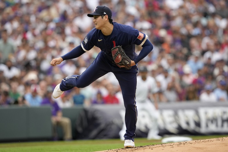 大谷翔平、オールスター戦に投打「二刀流」で出場 米大リーグ [写真