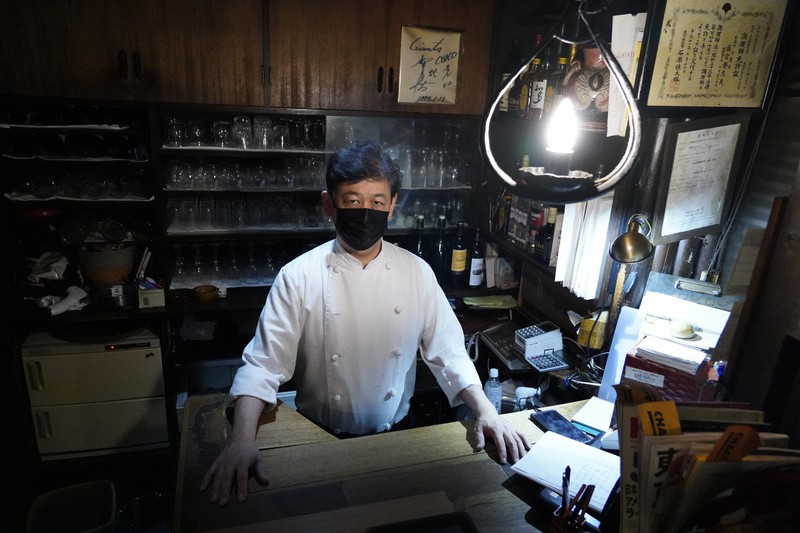 ステーキ店「CHACOあめみや」の店主、雨宮登志夫さん=東京都渋谷区で2021年7月7日午後4時49分、渡部直樹撮影