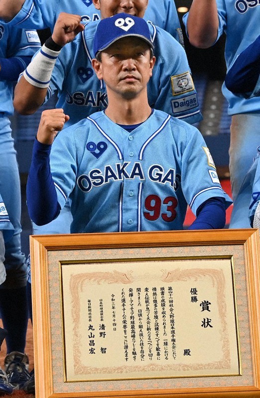 大阪ガスの前田孝介監督=京セラドーム大阪で2021年7月14日、滝川大貴撮影