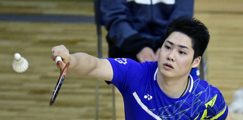 2020年の日本障がい者バドミントン選手権の男子WH2クラスで優勝した梶原=藤井達也撮影
