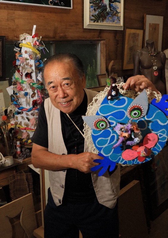 造形作家の南隆一さん=千葉県旭市鎌数のアトリエで2021年7月2日、近藤卓資撮影