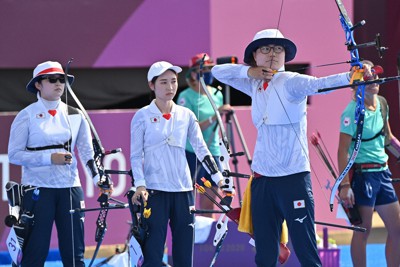 アーチェリー女子団体 日本4強入り逃す 韓国が9連覇 毎日新聞