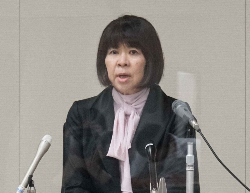 着任会見を開いた広島高検の畝本直美検事長=広島市中区で2021年8月2日午後3時5分、中島昭浩撮影