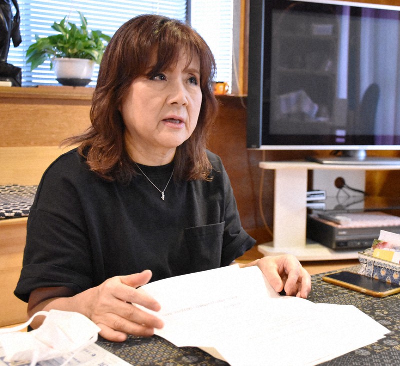 「次世代の救済につながる実態調査を」と訴える森田安子さん=福岡県内で2021年7月7日午後2時37分、山口桂子撮影