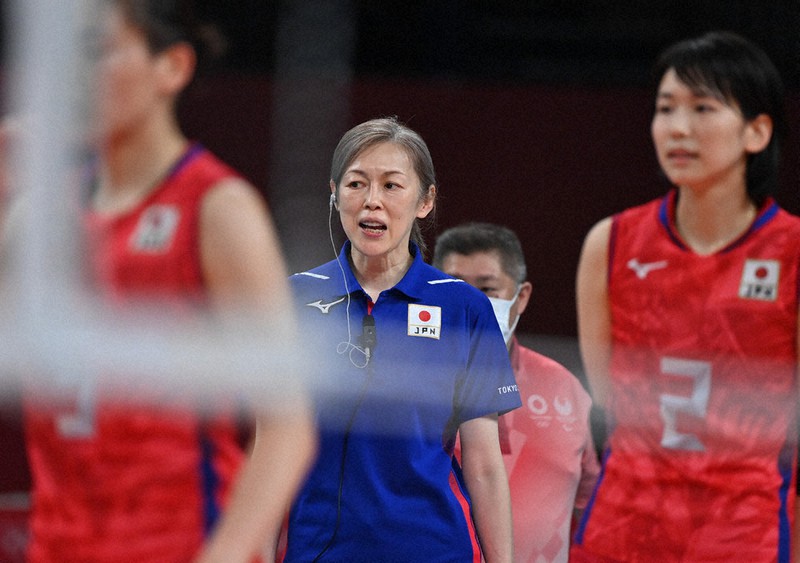中田久美監督=有明アリーナで2021年8月2日、宮間俊樹撮影