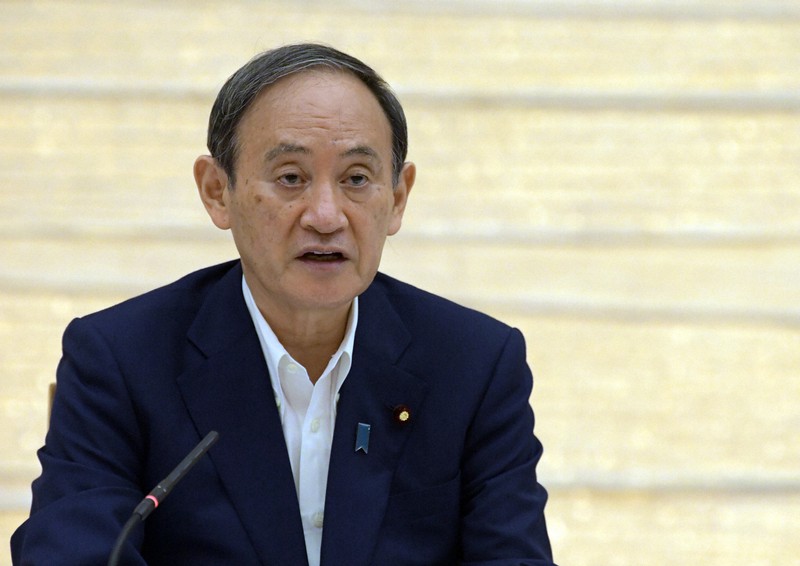 新型コロナウイルス感染症対策本部の会合で、8県を「まん延防止等重点措置」の適用地域に追加することについて説明する菅義偉首相=首相官邸で2021年8月5日午後4時15分、竹内幹撮影