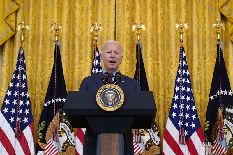 バイデン米大統領=ワシントンで3日、AP