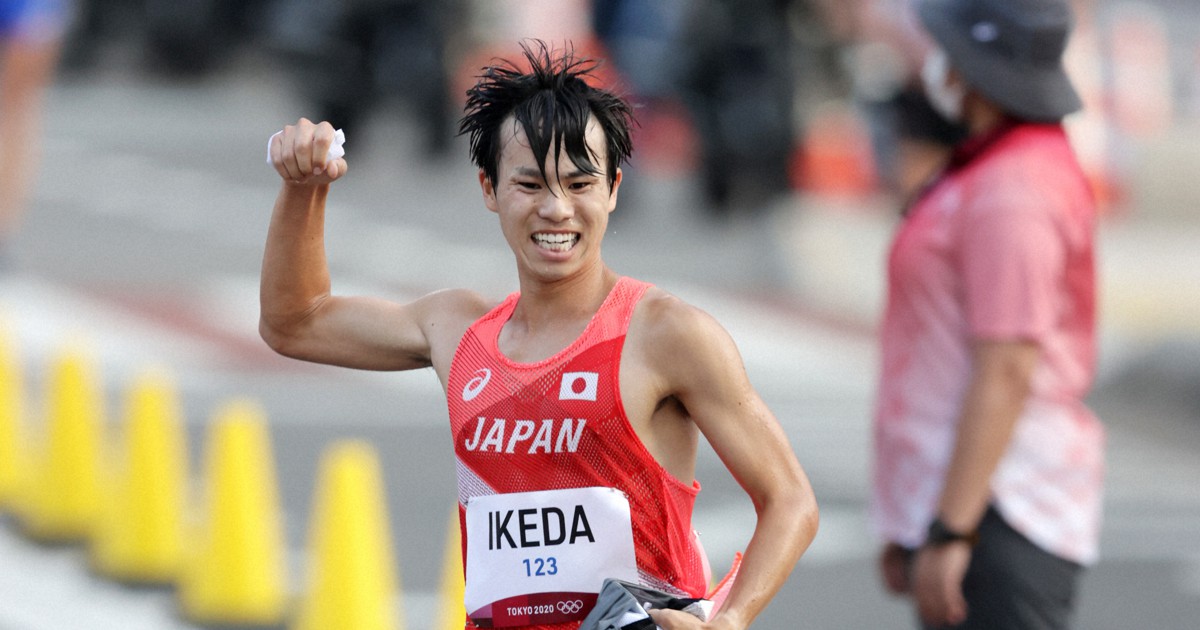 銀の池田向希、ガッツポーズ「本当にうれしさ出た」 20キロ競歩 | 毎日新聞