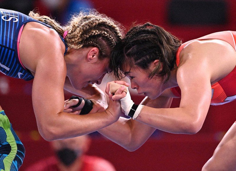 東京2020＋1：レスリング 女子57キロ級 マルーリス、2大会連続