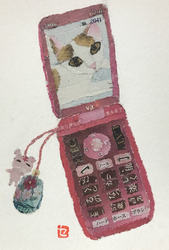 憂楽帳 新聞ちぎり絵 毎日新聞