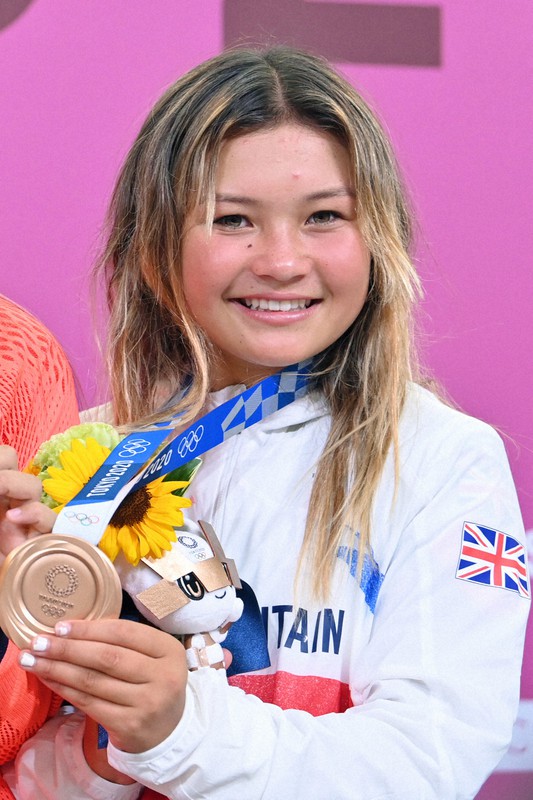 スカイ・ブラウン選手=有明アーバンスポーツパークで2021年8月4日、宮間俊樹撮影