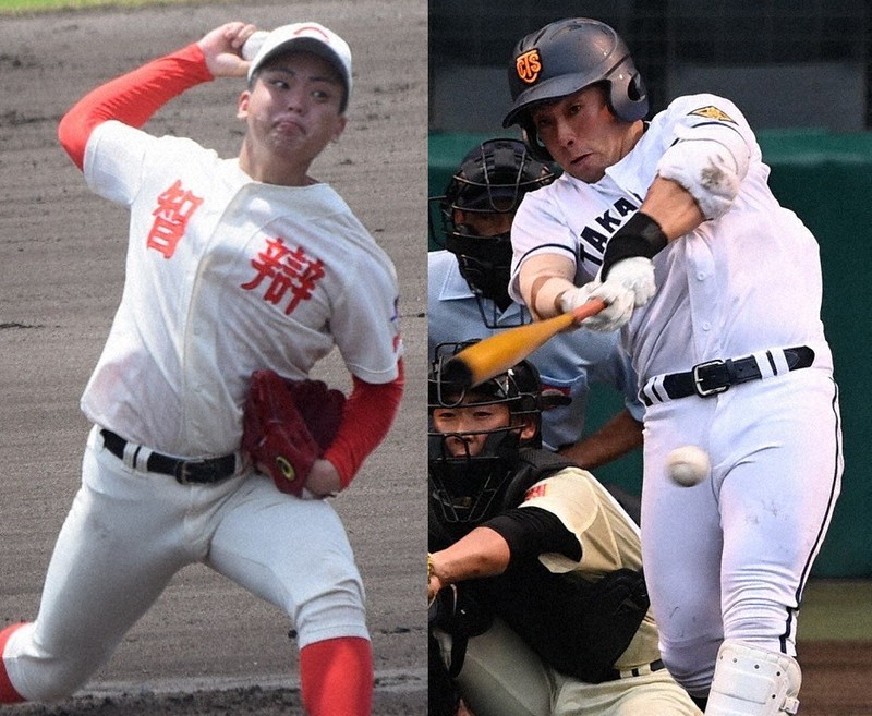 智弁和歌山の右腕・中西(左)と高松商の浅野