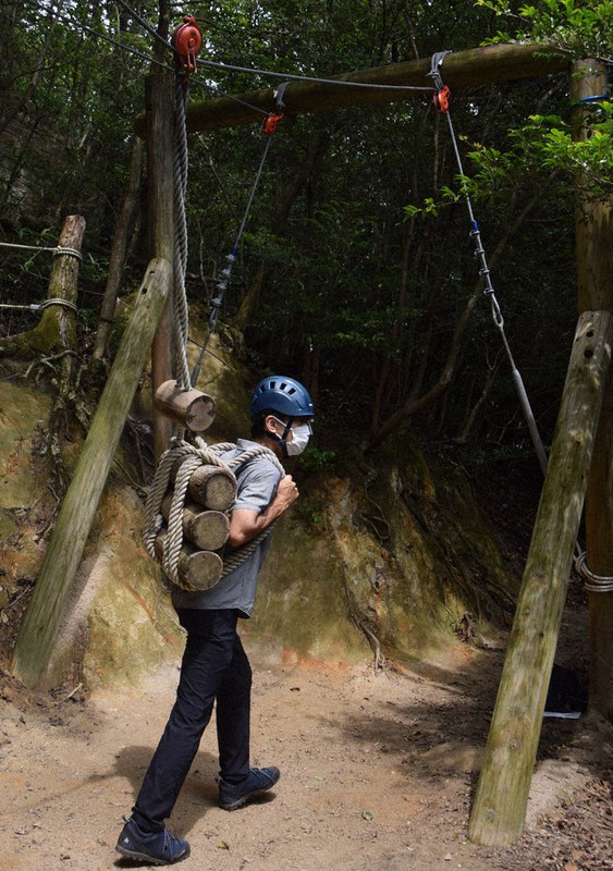 見聞録 生駒山麓公園フィールドアスレチック 生駒市 川のせせらぎ 鳥の声 緑の中に30の遊具 奈良 毎日新聞