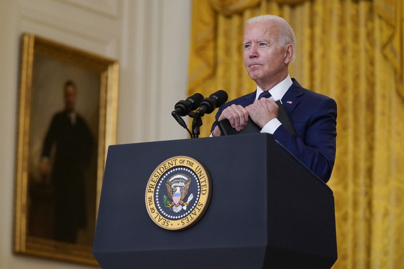 バイデン米大統領=ワシントンで2021年8月26日、AP